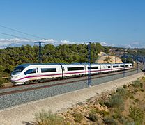 AVE (Class 103) near Vinaixa, Catalonia, Spain.