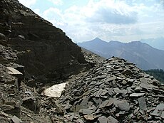 Raymond Quarry in the Burgess Shale, where the fossils were found Raymond quarry.jpg