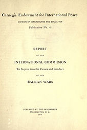 Report of the International Commission on the Balkan Wars Report of the International Commission on the Balkan Wars.jpg