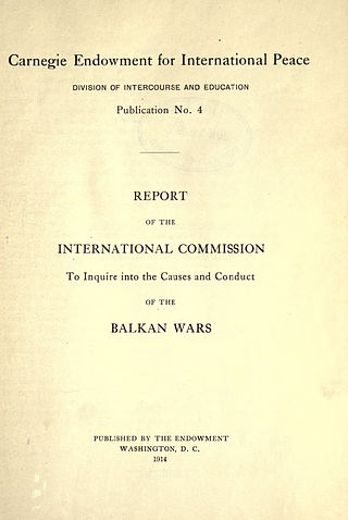 <span class="mw-page-title-main">Report of the International Commission on the Balkan Wars</span>