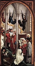 Rogier van der Weyden, Letzte Ölung, Antwerpen, musée royal des Beaux-Arts d'Anvers (Koninklijk Museum voor Schone Kunsten) (S. 169 · Ars moriendi)