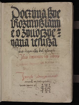 <span class="mw-page-title-main">Przemyśl Meditation</span> 15th-century collection of apocryphal texts