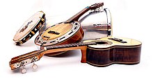 De drie instrumenten die typisch worden gebruikt in Samba Pagode-uitvoeringen