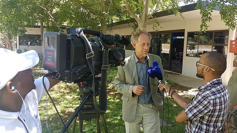 File:SABC News crew interviewing Carel Boshoff.jpg