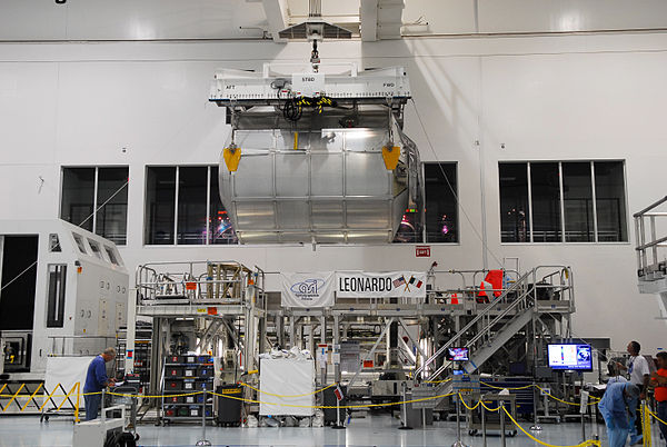 PMM Leonardo at the Space Station Processing Facility (SSPF).