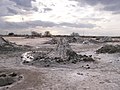 Field of mud volcanoes.