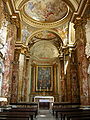 interior con frescos , 1731, iglesia de San Nicolás de los Loreneses, Roma