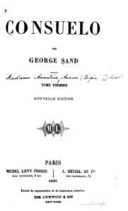 George Sand Consuelo, 3 tomes, 1856    