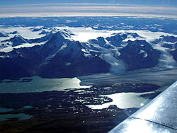 מבט אווירי של קרחון אופסלה