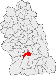 Хунедоара округіндегі орналасуы