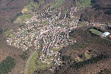 Ortsteil Altenbach der Gemeinde Schriesheim Ende März 2021