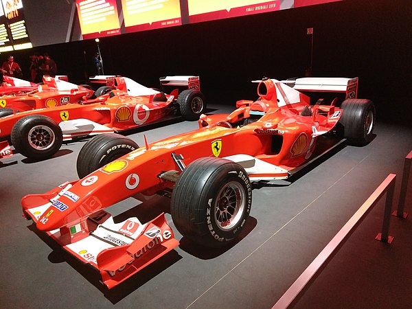 Michael Schumacher's F2004 on display at Esposizione al Mugello