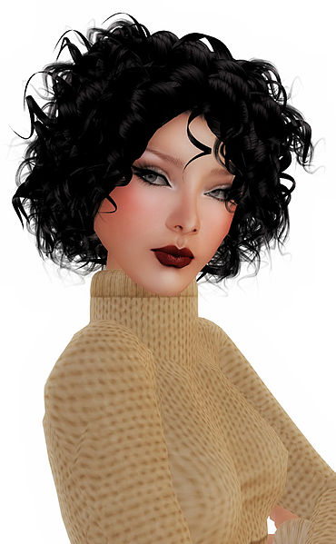 File:Second Life female Avatar black hair.jpg