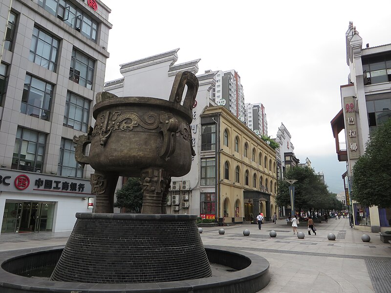 File:Shopping street in Beibei, Chongqing.JPG