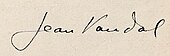 signature de Jean Vaudal