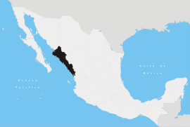 Sinaloa elhelyezkedése Mexikón belül