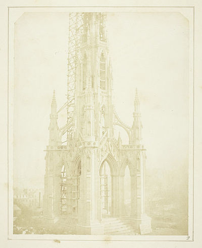 Scott's Monument as it appeared when nearly finished in October 1844