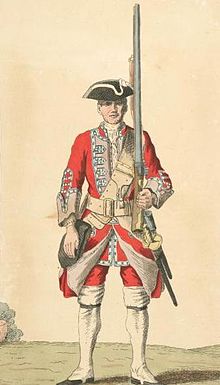 Soldier of 48th regiment, 1742 Soldier of 48th regiment 1742.jpg