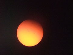 Sun, with a small telescope