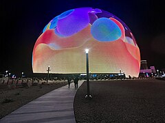 Sphere At The Venetian Resort: Baugeschichte, Außenfassade, Innenraum