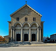 East facade St. John the Baptist Catholic Church, Pawtucket Rhode Island, East facade.jpg