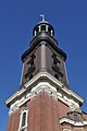 Deutsch: Turm der Hauptkirche St. Michaelis in Hamburg-Neustadt. This is a photograph of an architectural monument. It is on the list of cultural monuments of Hamburg, no. 13885