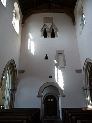 Double triangular windows at St Mary's, Deerhurst