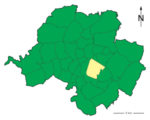 Umístění statistického okresu Bernsdorf v Chemnitz