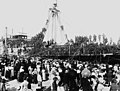 Troopship leaving the Pinkenba Wharf in Brisbane during World War I