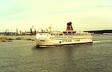 Stena Jutlandica in 1984. Stena Jutlandica, Skandiahamnen, ca 1984.jpg
