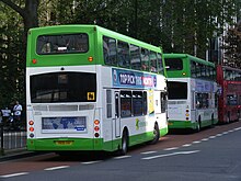 An East Lancs Olympus on a Scania N230UD chassis operating for Stephensons. Stephensons Route 25 Yn08 OAP (13888060699).jpg