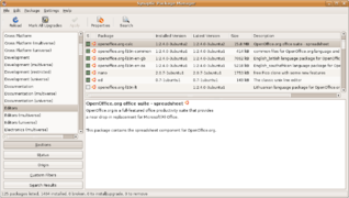 Synaptic, một GUI cho nhiều trình quản lý gói Linux