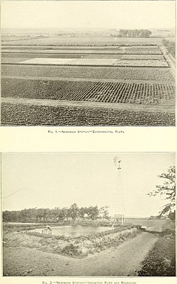 Nebraska Station, Experimental Plots and Irrigation Pump and Reservoir, 1900