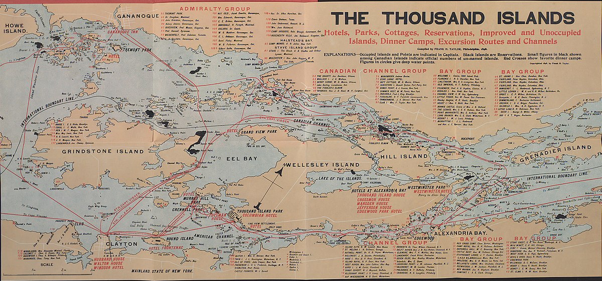 Thousand Island New York Map Thousand Islands   Wikipedia