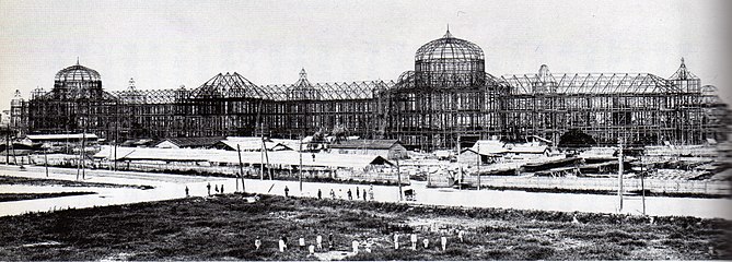 Rautatieasema rakenteilla ennen vuotta 1914