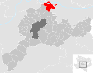 Kommunen Traismauer kommune i distriktet Sankt Pölten (klikkbart kart)