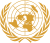 Gold version of the United Nation emblem.