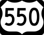 Indicatore della Route 550 degli Stati Uniti