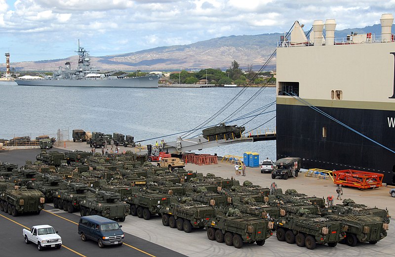 File:US Navy 070801-N-4965F-006 U.S. Army Stryker's attached to the 2nd Stryker Brigade Combat Team (2SBCT) are staged on the kilo piers of the Fleet Industrial Supply Center at Naval Station Pearl Harbor.jpg