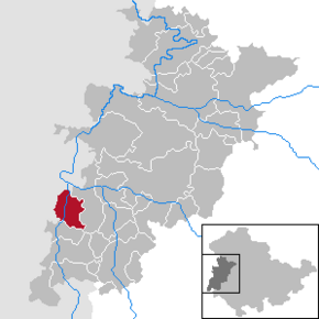 Poziția Unterbreizbach pe harta districtului Wartburgkreis