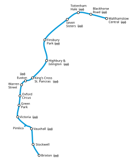 Victoria line op de kaart
