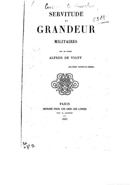 File:Vigny - Servitude et grandeur militaires, 1885.djvu