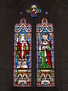 Vitrail représentant saint Martial et sainte Radegonde.