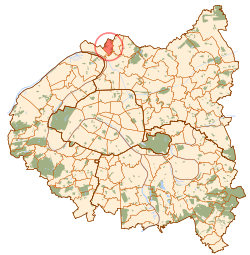 Kart over Villetaneuse