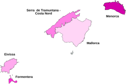 VdlT wine regions of the Balearic Islands Vinos de la Tierra de Baleares.svg