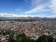 Cajamarca, one of Peru's poorest cities located near the world's fourth largest gold mine Vista panoramica de Cajamarca des del Cerro de Santa Apolonia03.jpg