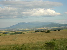 Vue du Vitocha depuis Požarevo, au nord-ouest de Sofia.