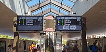 Digital PIDS signs at the King Street-Old Town station WMATA King Street PIDS.jpg