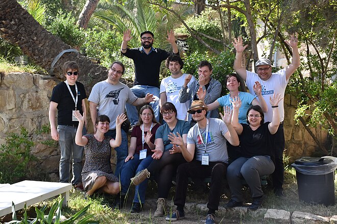 WMDE Software development team at the Jerusalem Hackathon 2016