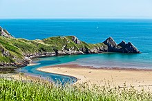 Three Cliffs Bay, on the Gower Peninsula, Swansea, in South Wales. Wales, United Kingdom (Unsplash ZYtE2vp0ML8).jpg